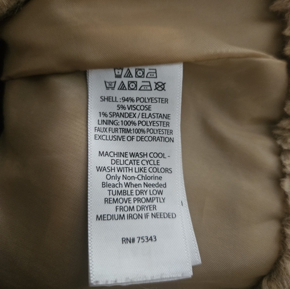 Tahari Baby Girl Tan Pea Coat - 12 Months - Picture 6 of 6